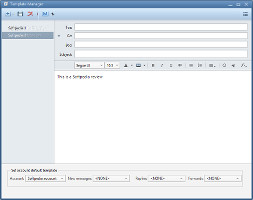 Showing the template manager in Foxmail